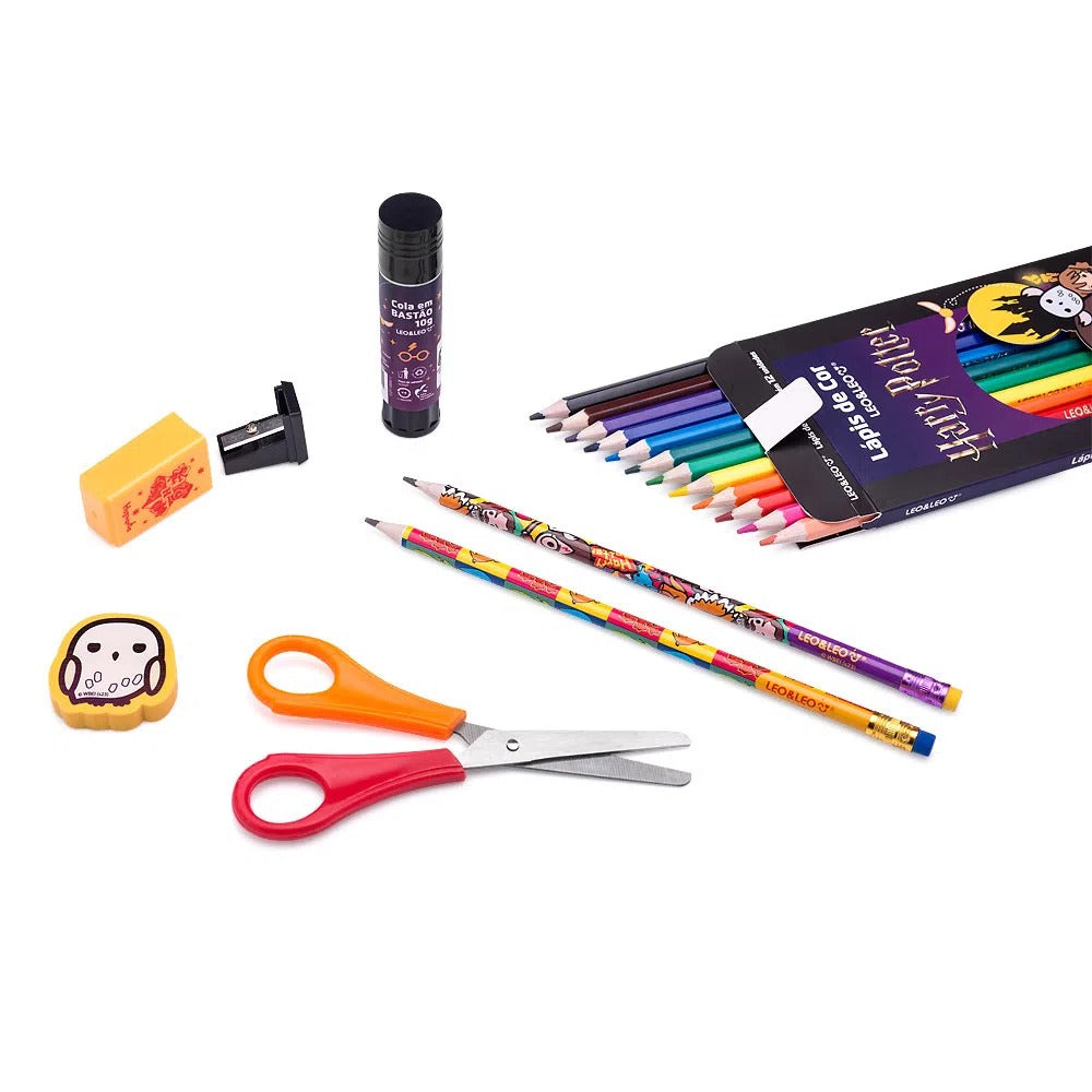 Kit Escolar - Leo&Leo- Harry Potter c/ 7 itens