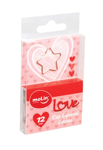 Clip Estrela - Molin - Love 12 unidades