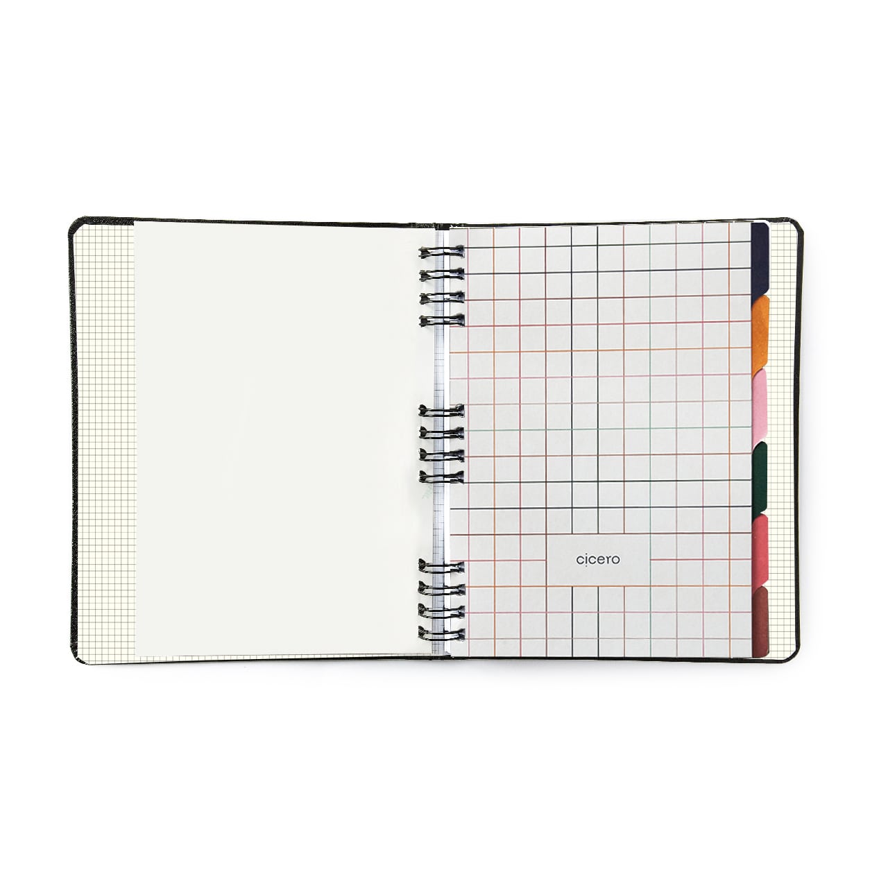 Caderno Organizador - Cícero - Duo Pólen Pautado & Pontado 17x24 Tropicália Preto