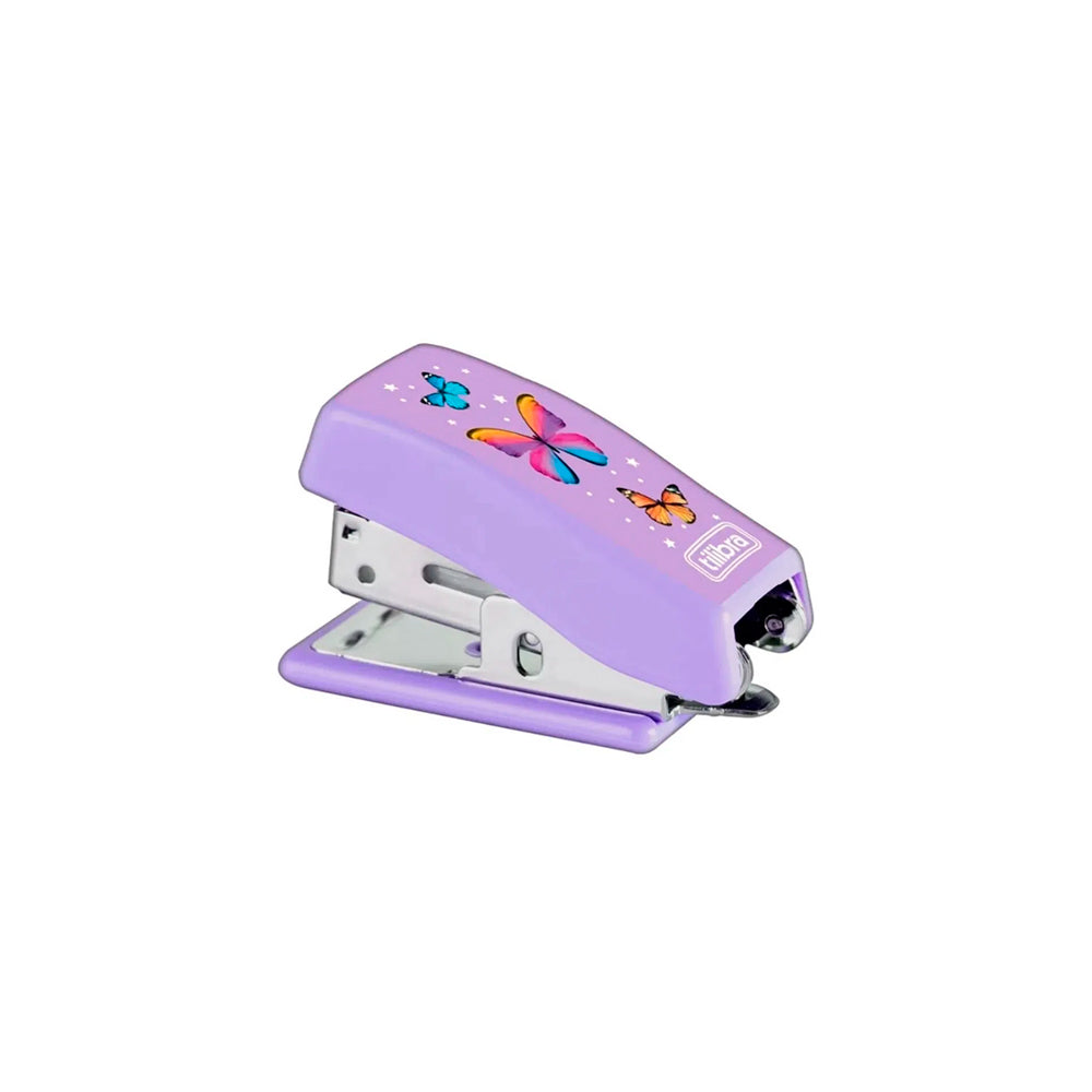 Grampeador Mini - Tilibra - 12 Folhas com Extrator Borboleta + 830 Grampos