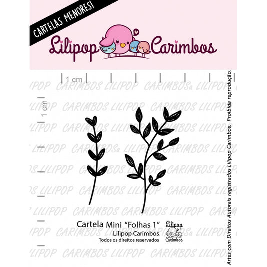 Cartela de Carimbos Mini - Lilipop - Folhas 1