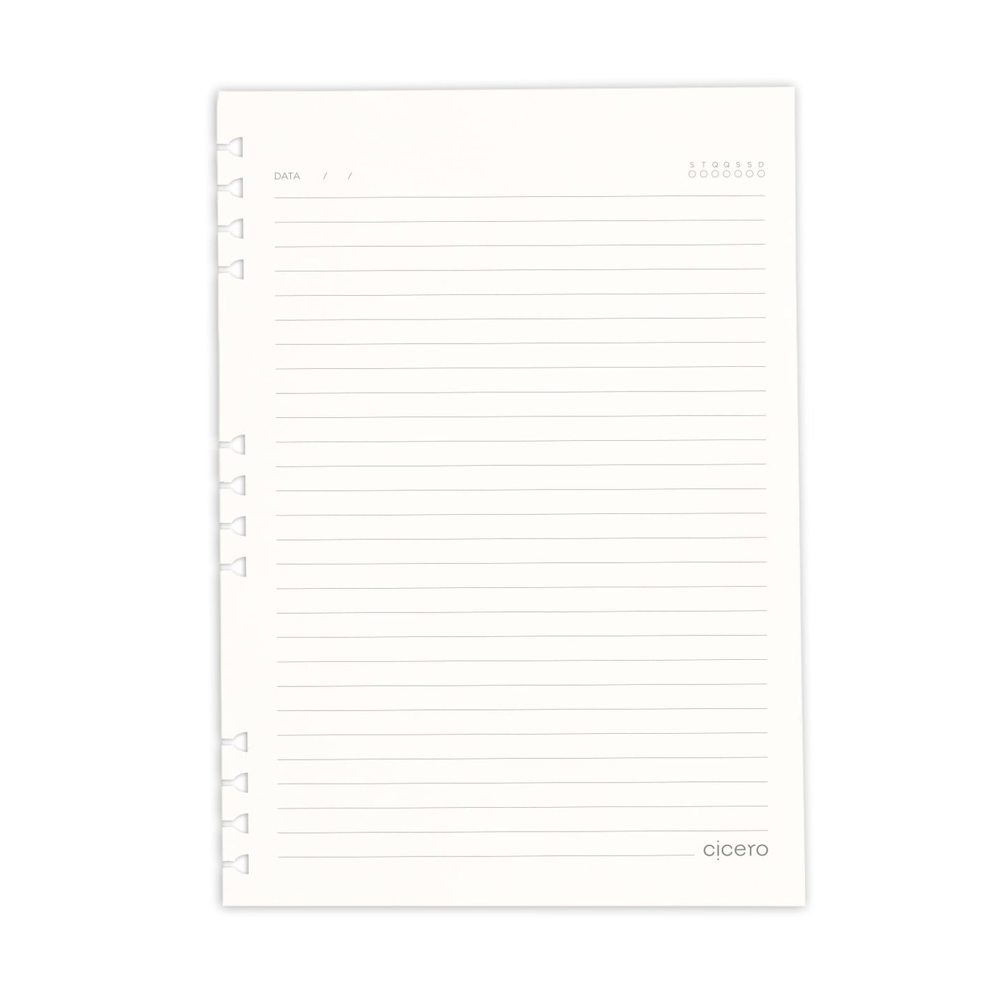 Refil Caderno Organizador - Cícero - Pautado 40 folhas Offset 90g 17x24