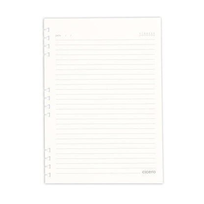 Refil Caderno Organizador - Cícero - Pautado 40 folhas Offset 90g 17x24