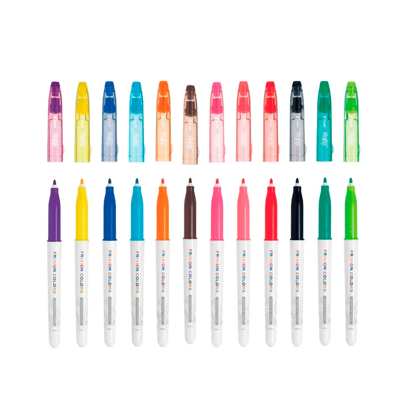 Caneta Hidrográfica Apagável - Pilot - Frixion Colors 12 Cores