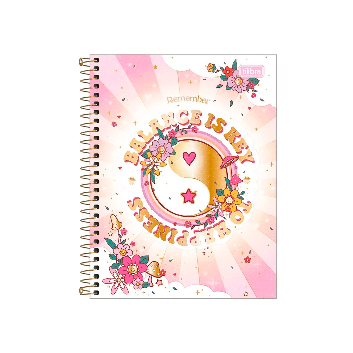Caderno Colegial Espiral - Tilibra - 1 Matéria 80 Folhas Gypsy