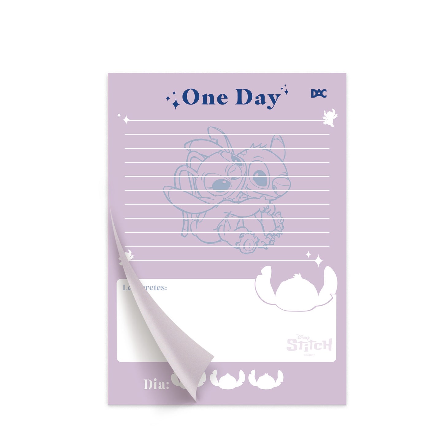 Bloco de Anotações- DAC - Stitch One Day105mm x 148mm