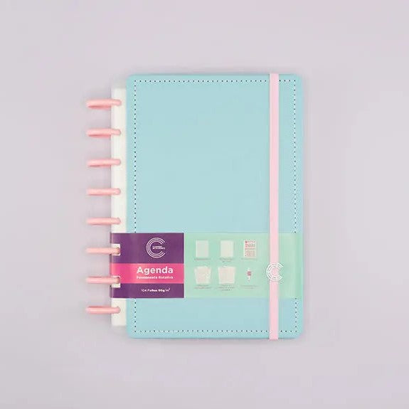 Agenda Inteligente Permanente A5 - Caderno Inteligente - Azul Pastel
