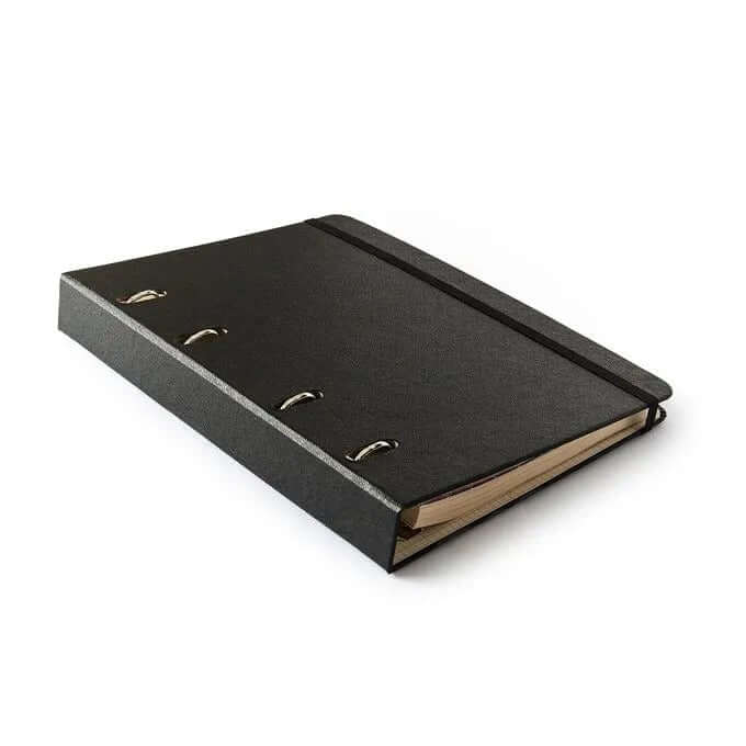 Caderno Criativo Argolado - Cícero - Office Duo Clássica Pautado & Pontado A5 Preto