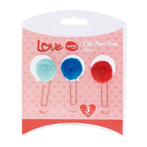 Clip Pom Pom - Molin - 50mm 3 Unidades