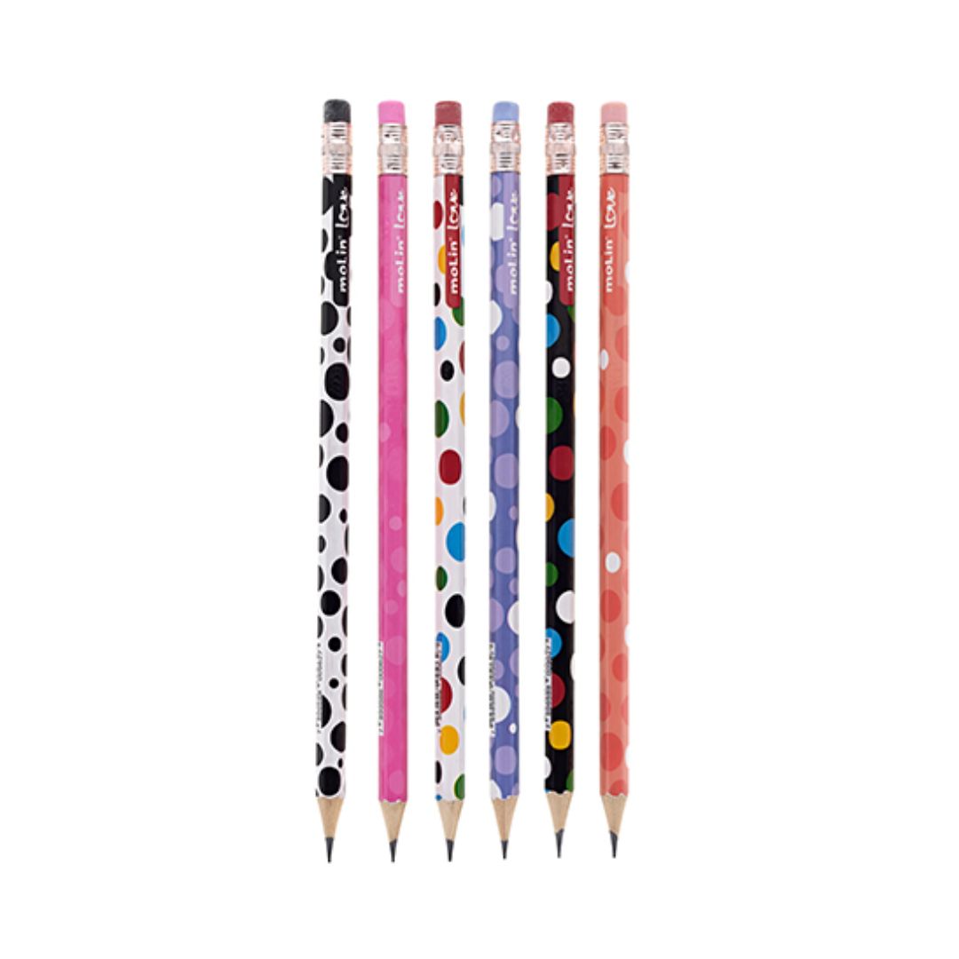 Lápis HB com Borracha - Molin - Love Poá