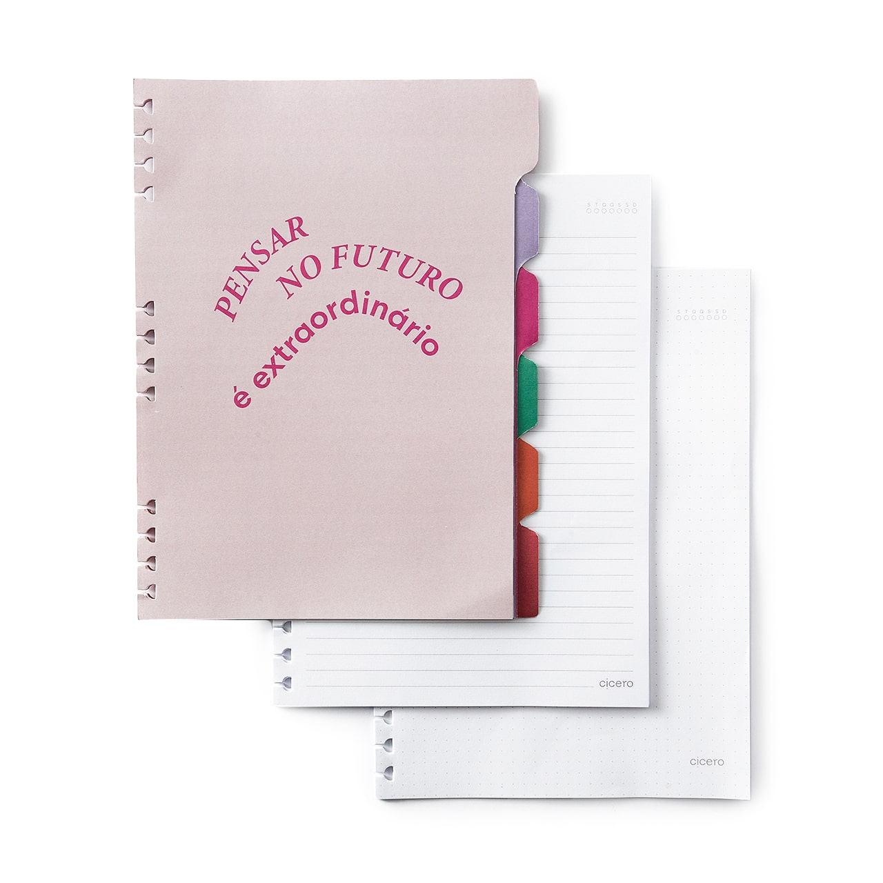 Caderno Organizador - Cícero - Duo Melissa Pautado & Pontado 17x24 Favo de Abelhas