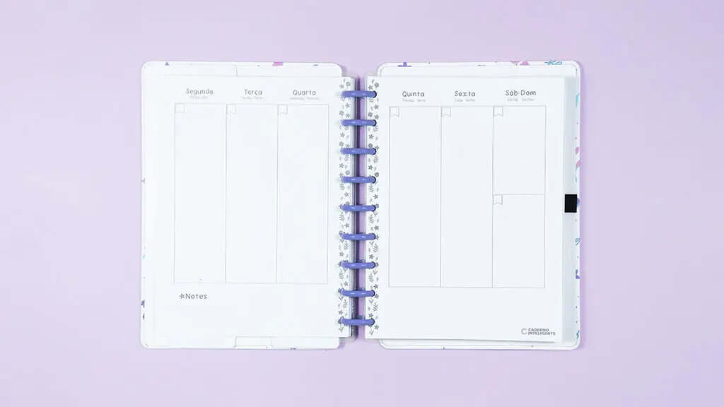 Planner Permanente - Caderno Inteligente - Lilac Fields By Sof 104 Folhas 120g/m²