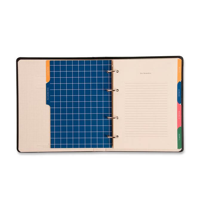 Planner Argolado 2024 - Cícero - Clássica Semanal Notas A5 Vermelho Quente