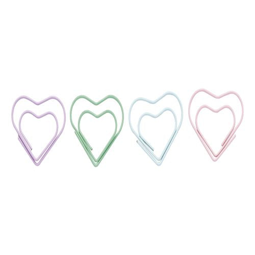 Clips - Molin Love - Coração Tons Pastel - 12 unidades