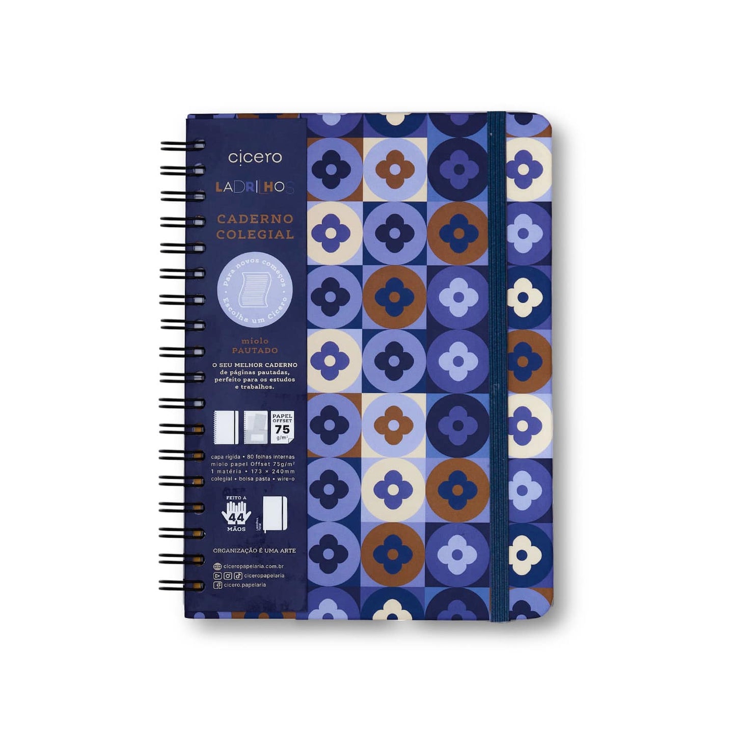 Caderno Wire-o Colegial - Cícero - Floral