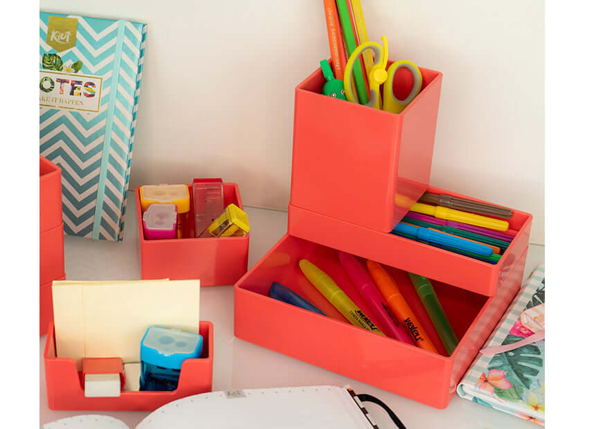 Porta Objetos Modular - Waleu - Retangular Goiaba