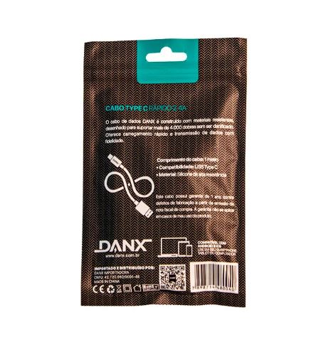 Cabo Tipo C - Danx - USB 2.4A 1m