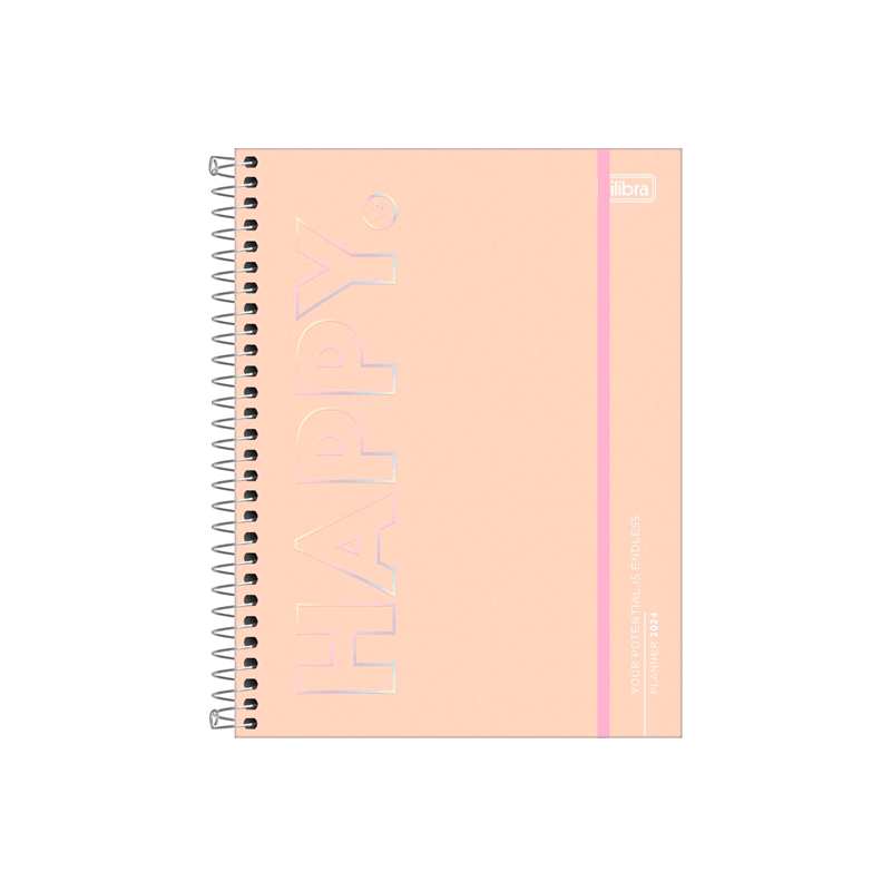 Planner 2024 - Tilibra - Happy 17,7x24cm 80 Folhas 90g/m²