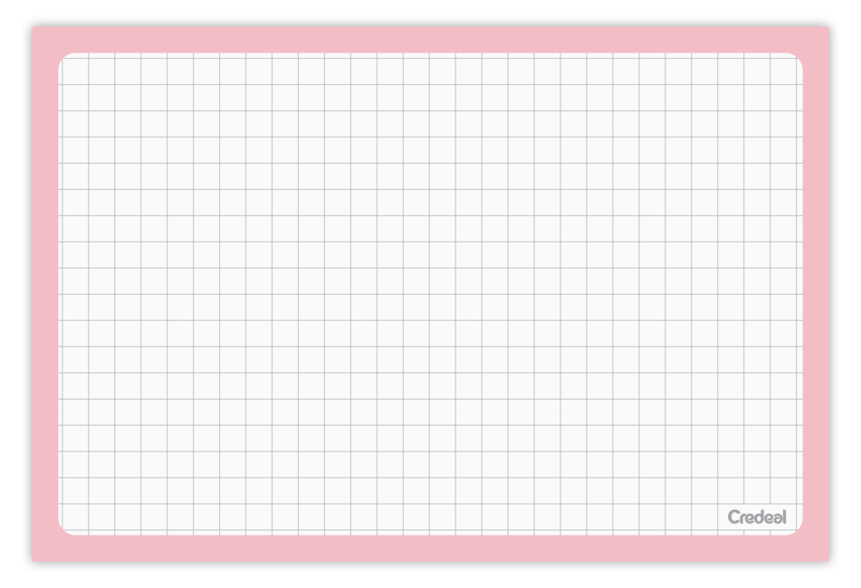 Fichas - Credeal - Branco Quadriculado com Bordas Coloridas 50 Fl 4x6