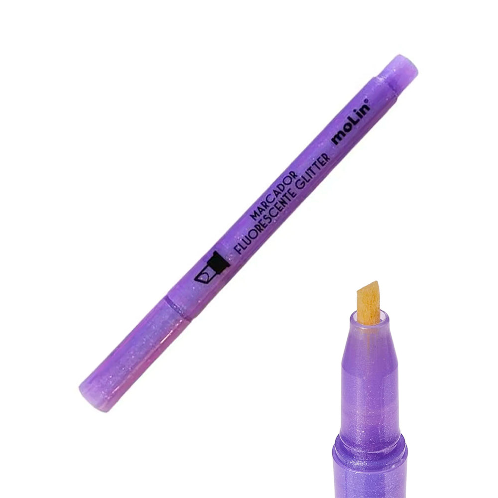 Kit Marca Texto Glitter - Molin - 6 Unidades