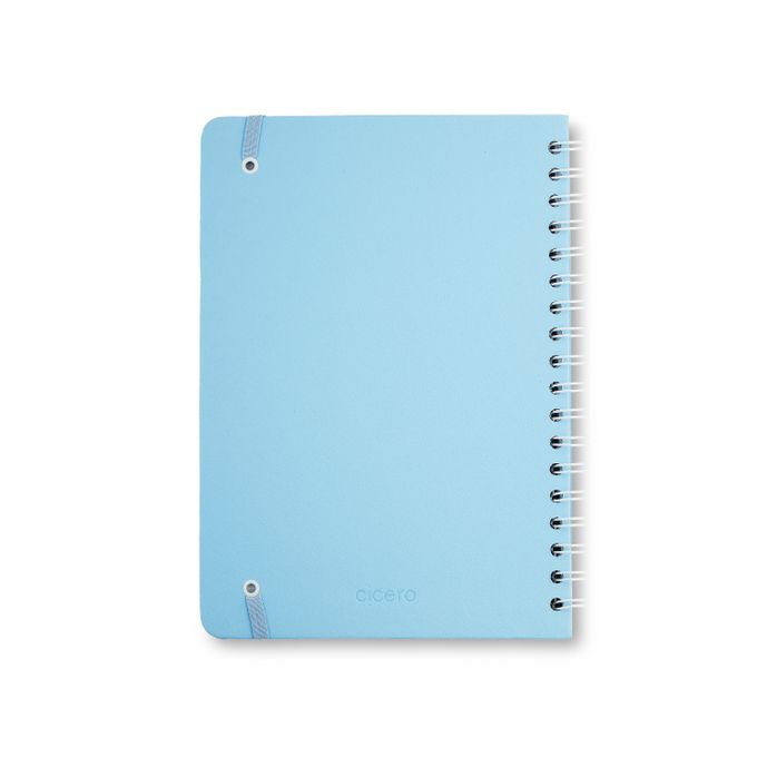 Caderno Wire-o 17x24 - Cícero - Clássica Pautado Azul Pastel