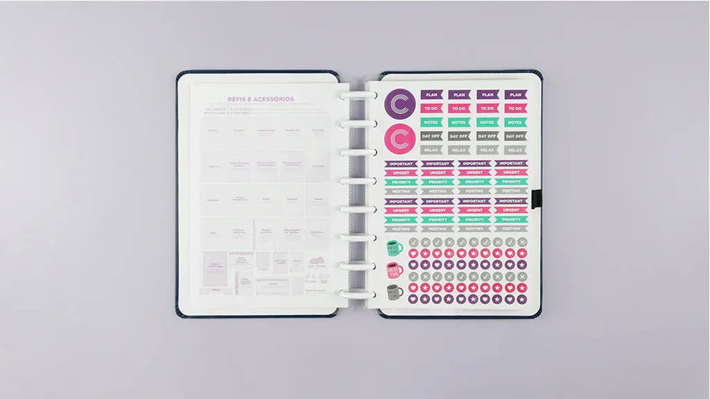 Agenda Inteligente Permanente A5 - Caderno Inteligente - Dark Blue