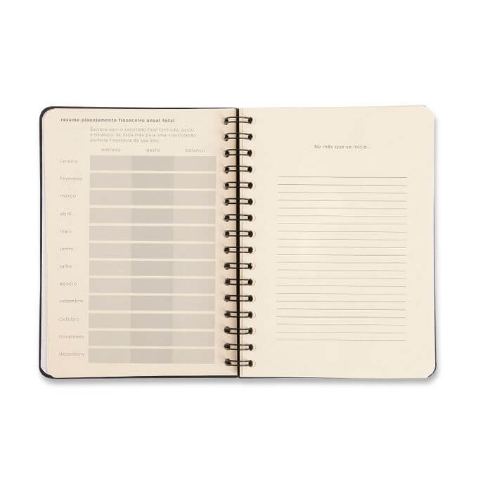 Planner Permanente Wire-o Financeiro - Cícero - 14,8x21cm Brisa Floral