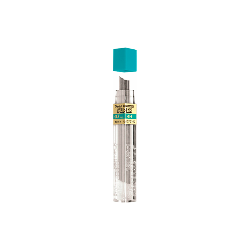 Grafites 0.7mm 4H - Pentel - 1 Tubo com 12 unidades Hi-Polymer