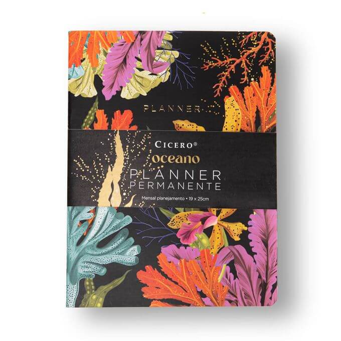Planner Permanente Revista - Cícero - Planejamento Oceano Mensal 19x25 Profundo