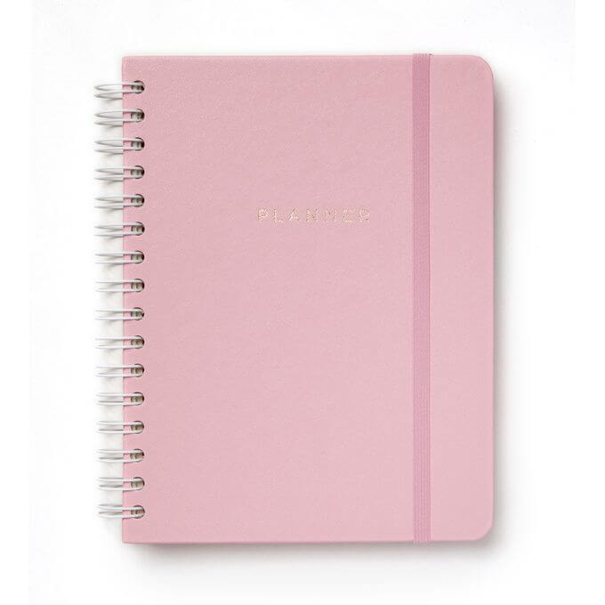 Planner Permanente Wire-o A5 - Cícero - Semanal Notas Pastel Rosa
