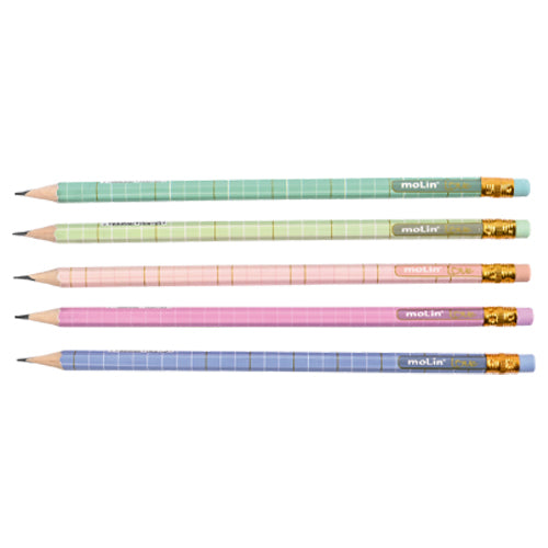 Lápis HB - Molin - Love Grid com Borracha