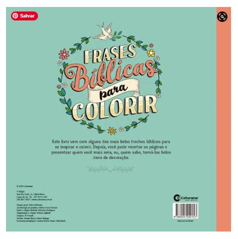 Livro para Colorir - Culturama - Frases Bíblicas para Colorir