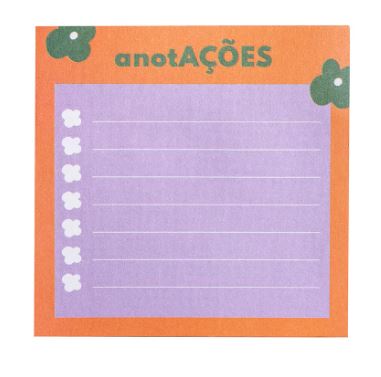 Bloco Adesivo - Leo&Leo - Positive Vibes Flor Anotações 76X76mm