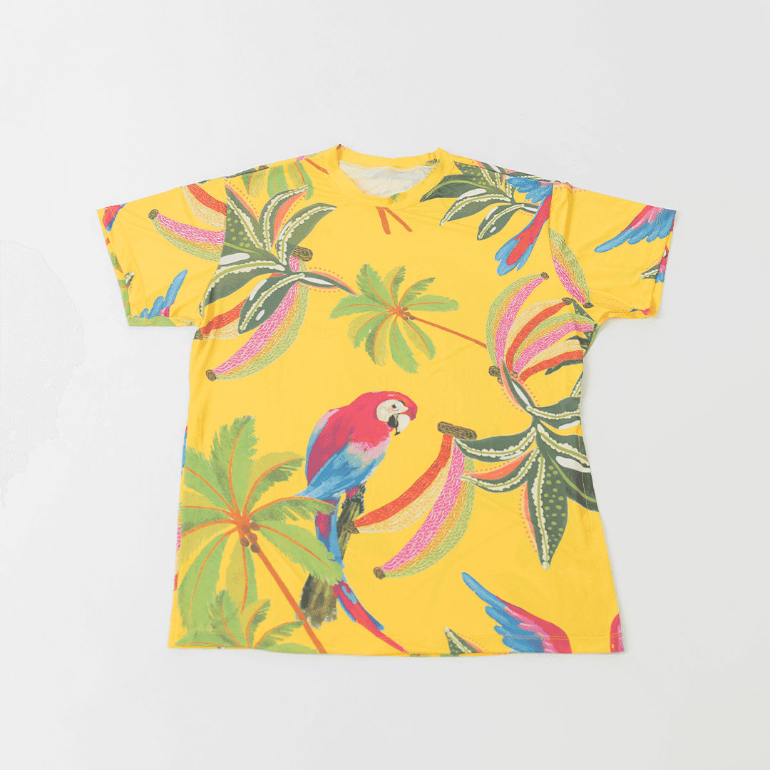 Camisão Fenda - Collab Tropicália Papelaria Unicórnio + Nuvem + Água Azul