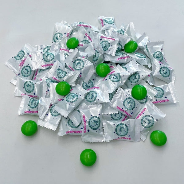 Balinhas da Papelaria Unicórnio - Frutmel - 10 unidades Menta