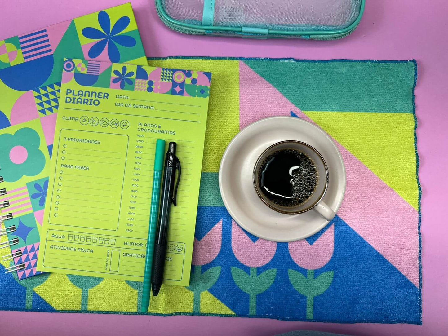Kit Toalhinhas de Mão - Papelaria Unicórnio - Florir 5 Unidades