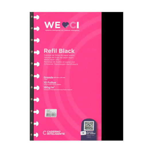 Refil Grande - Caderno Inteligente - Black 180g/m² 10 Folhas