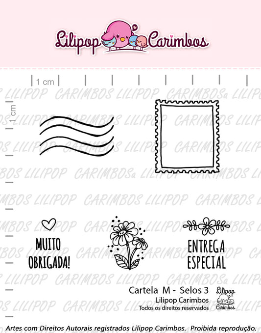 Cartela de Carimbos Média - Lilipop - Selos 3