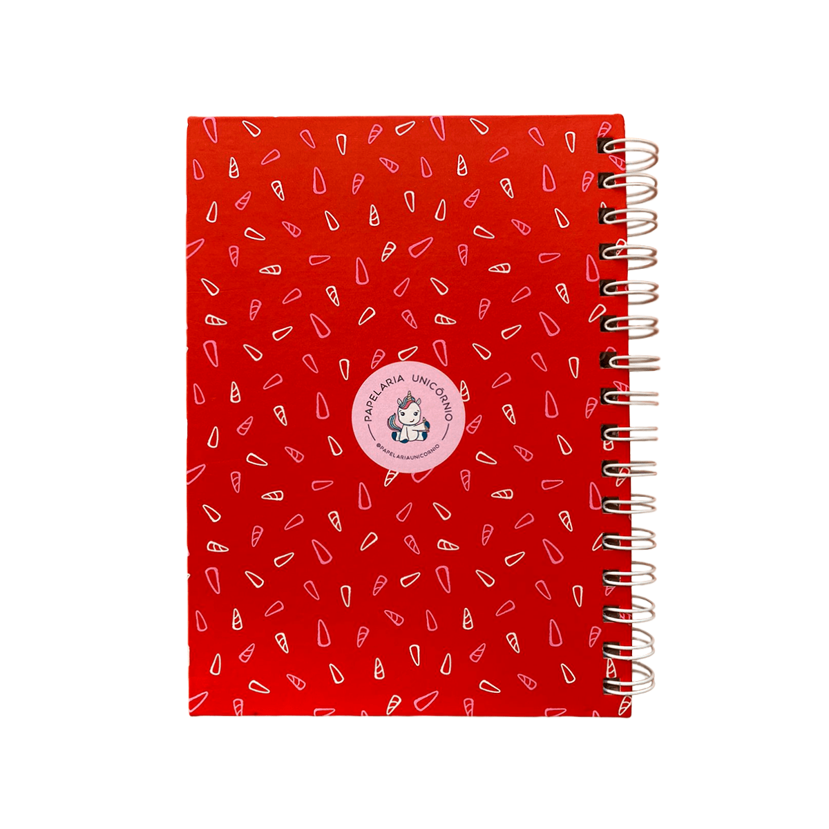 Caderno Flow A5 Pontado - Papelaria Unicórnio - Pink Mood Rosa Claro c/ Adesivos