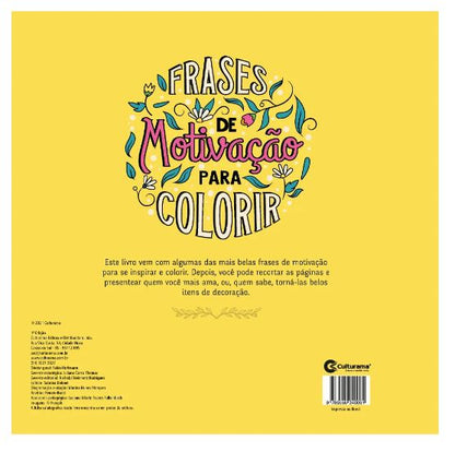 Livro para Colorir - Culturama - Frases de Motivação para Colorir