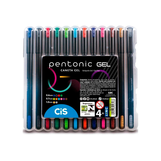 Caneta Gel - CIS - Pentonic Estojo com 12 Cores