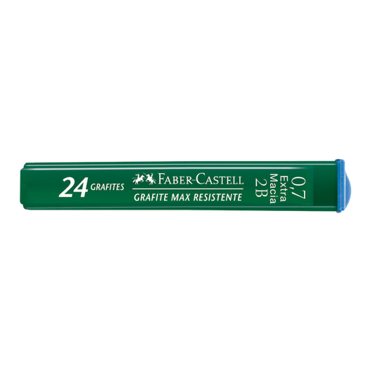 Grafites 0.7mm 2B - Faber-Castell - 1 Tubo com 24 unidades - Polymer