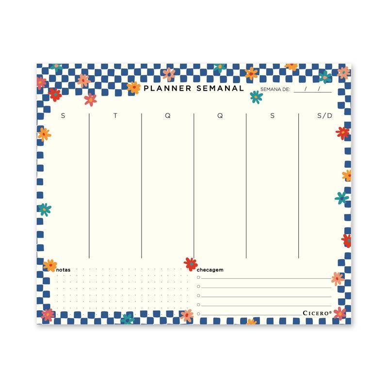 Planner Permanente Semanal - Cícero - Jardim 24,5 x 20,3cm