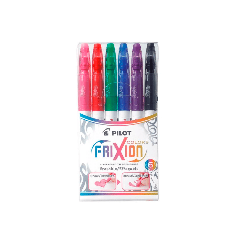 Caneta Hidrográfica Apagável - Pilot - Frixion Colors 6 Cores
