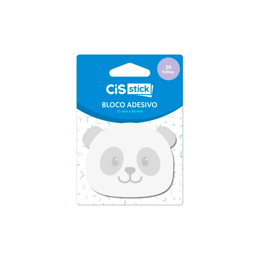 Bloco Adesivo - CIS Stick - Decorado Panda 75x60mm 20 Folhas