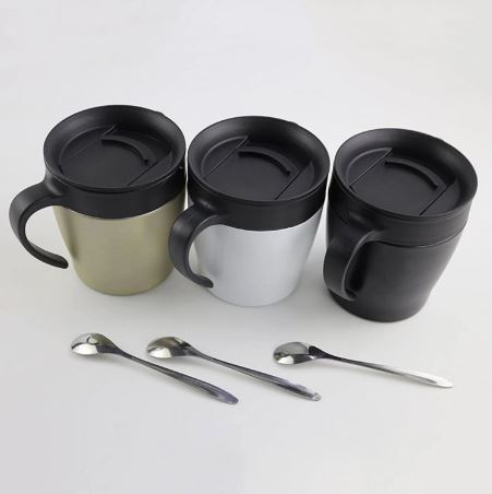 Caneca Térmica - Yepp - Aço Inoxidável 300ml com Colher