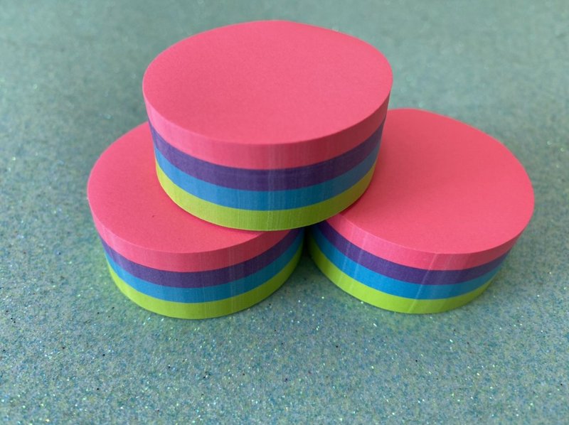 Mini Bloco Adesivo - BRW - Round - Cores Neon