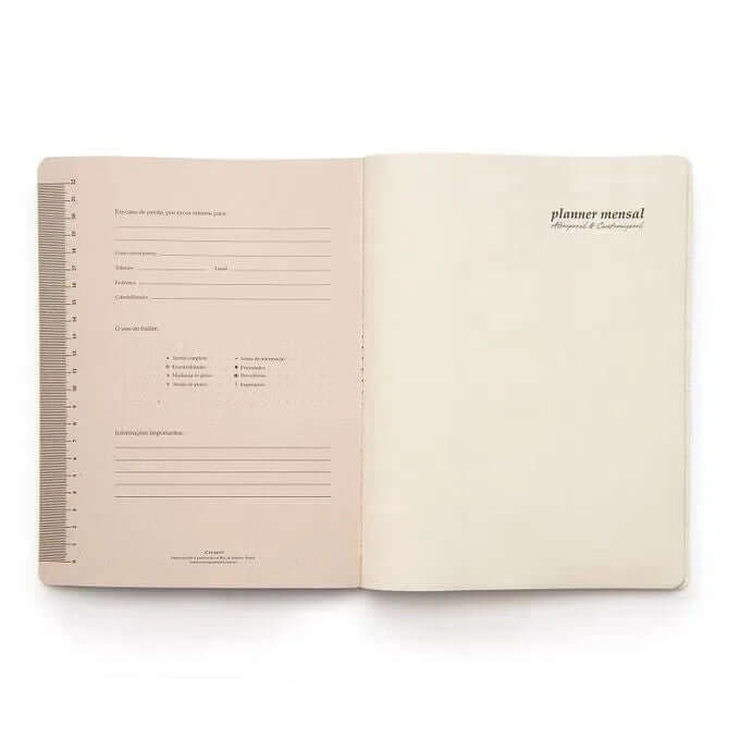 Planner Permanente Revista - Cícero - Planejamento Kraft Mensal 19x25 Botanica