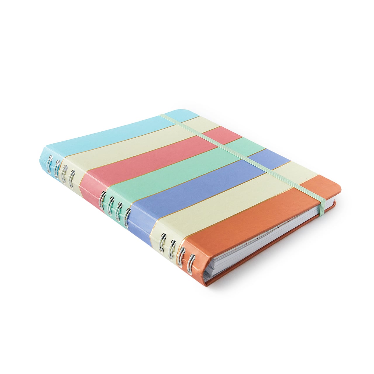 Caderno Organizador - Cícero - Duo Pastel Block Pautado & Pontado 17x24 Listras