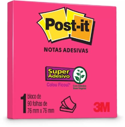 Bloco de Notas Adesivas - Post-it 3M - 90FLS 76 x 76mm